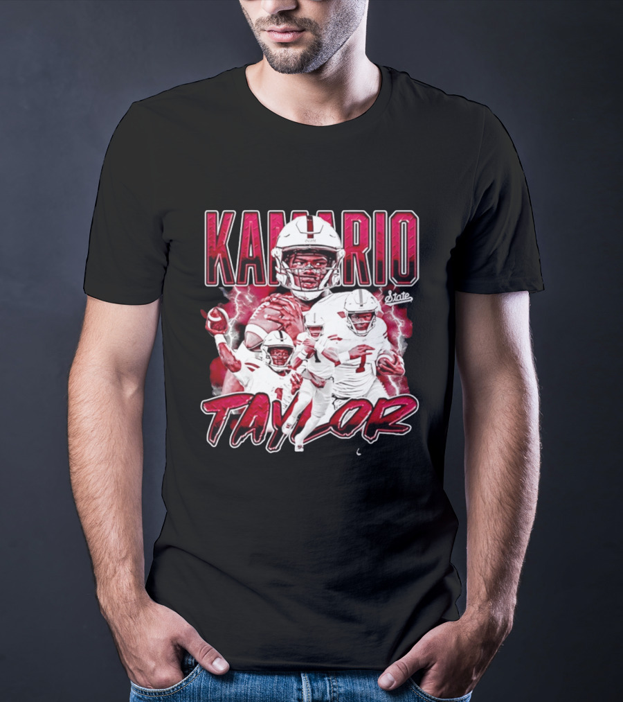 Mississippi State Bulldogs KaMario Taylor Number 1 Football State T-Shirt