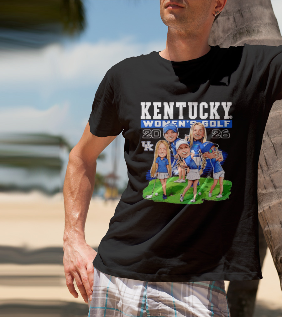 Kentucky Wildcats Women's Golf 2026 Caricature Team Players T-Shirt