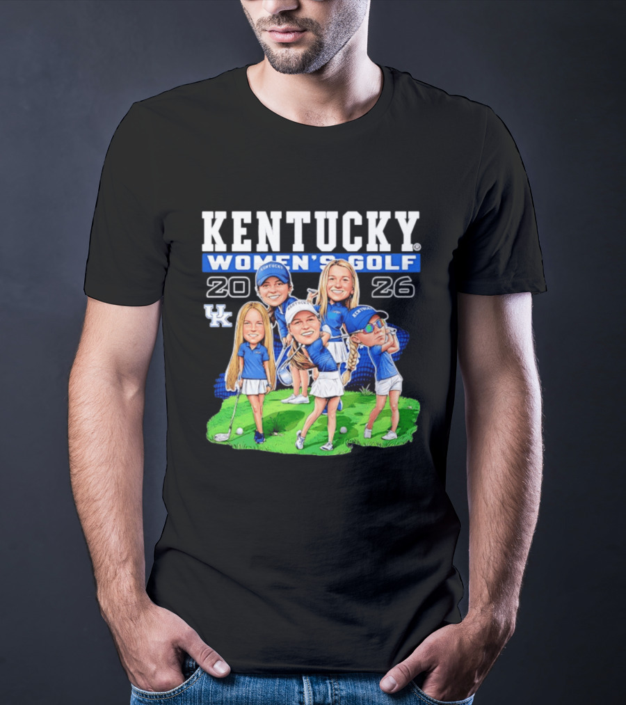 Kentucky Wildcats Women's Golf 2026 Caricature Team Players T-Shirt