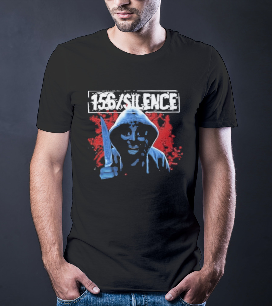 156 Silence Vengeance Knife Red Splatter T-Shirt