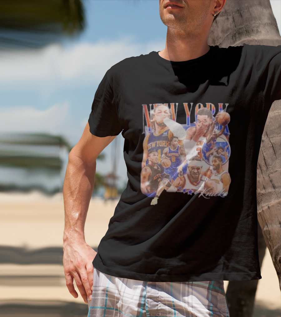New York Knicks Jalen Brunson NBA Stars Collage T-Shirt