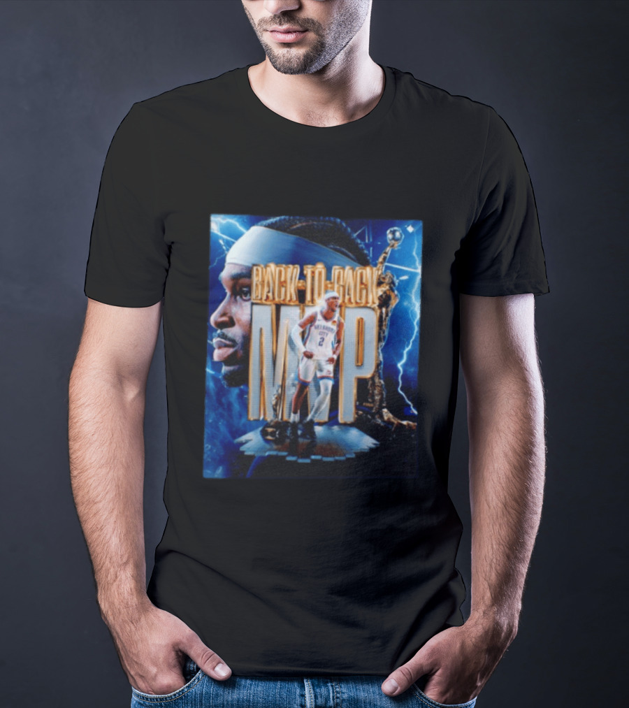 Shai Gilgeous Alexander Oklahoma City Back To Back MVP NBA Thunder T-Shirt