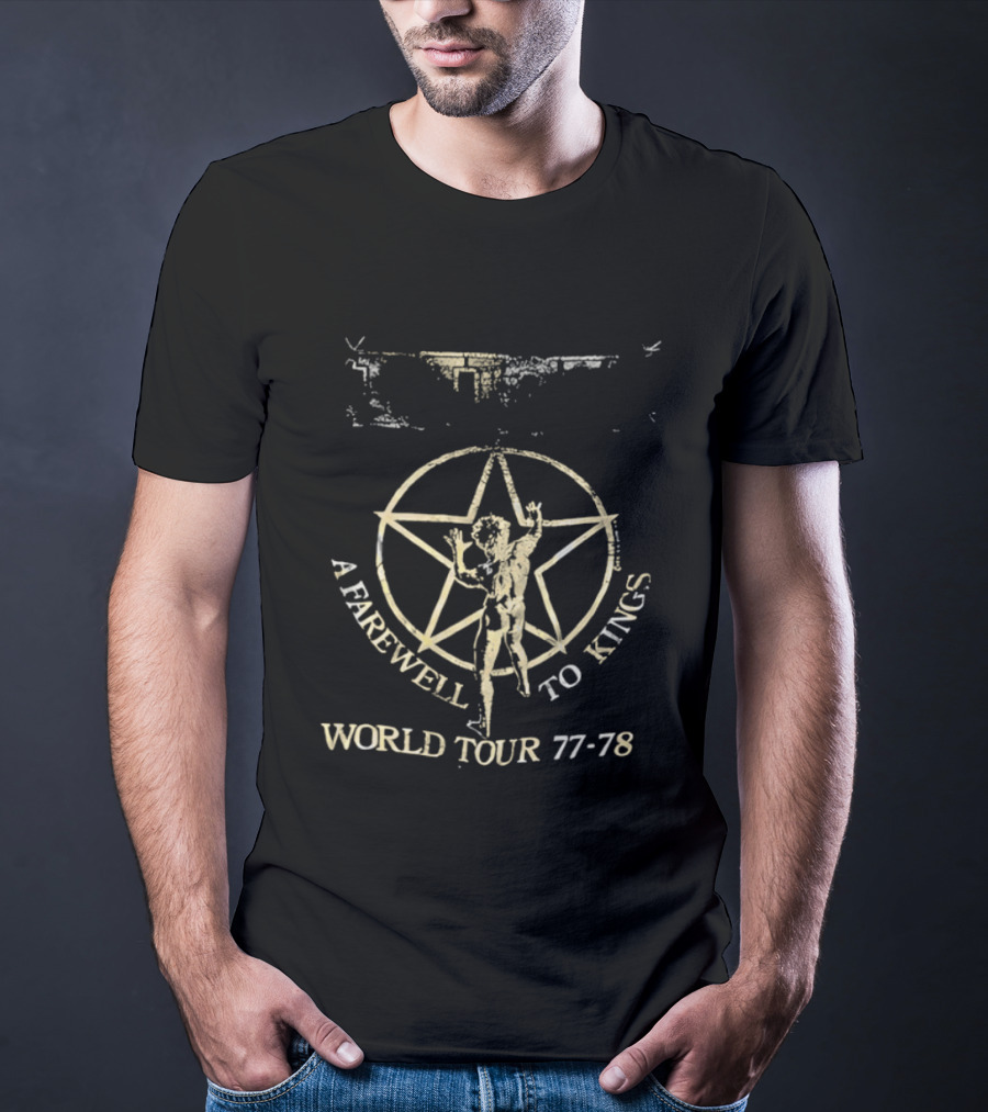 A Farewell To Kings World Tour 77 78 Pentagram T-Shirt