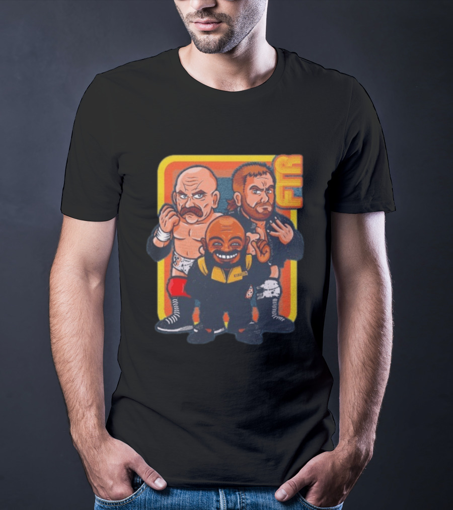 FTR And Stokely Hathaway Cartoon Characters Wrestlers T-Shirt