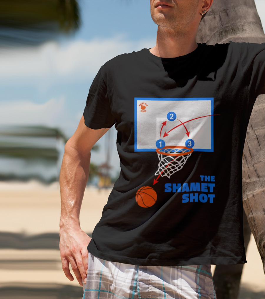 Knicks Fan School The Shamet Shot Diagram New York Knicks T-Shirt