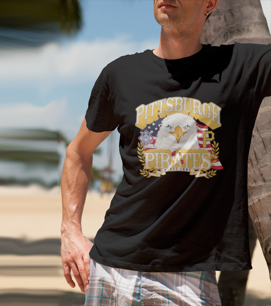 Pittsburgh Pirates National League Eagle America's 250th Anniversary Celebration T-Shirt