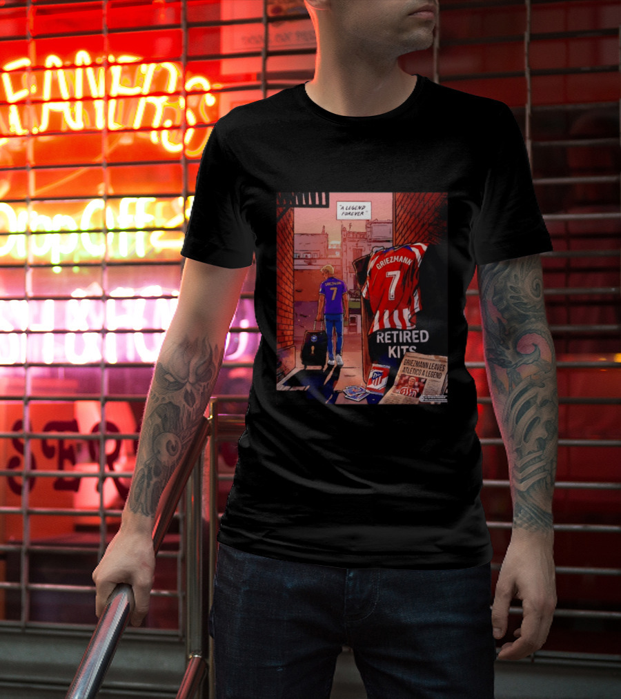 Antoine Griezmann Atlético De Madrid A Legend Forever Retired Kits Griezmann Leaves Atlético A Legend T-Shirt