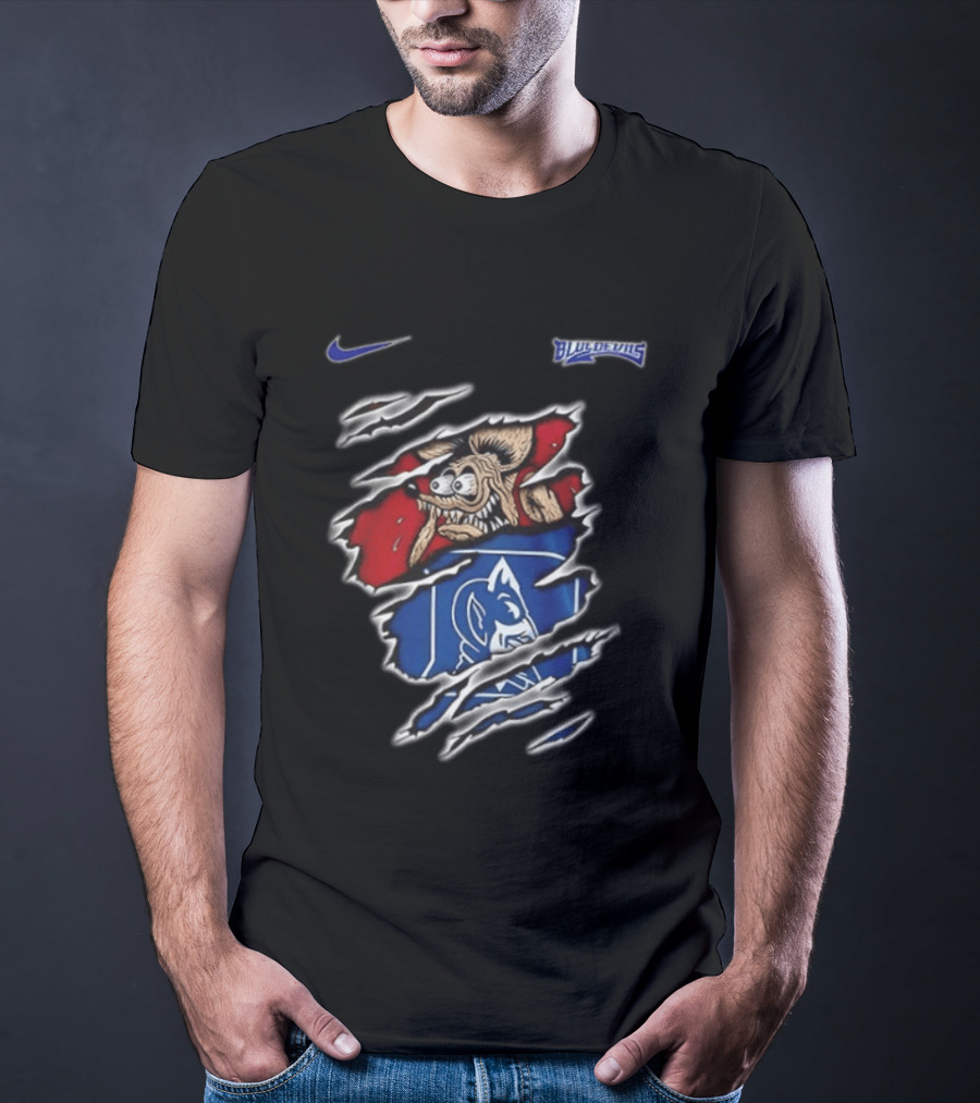 Nike Duke Blue Devils NCAA Rat Fink Built To Not Bow Blue Devils T-Shirt