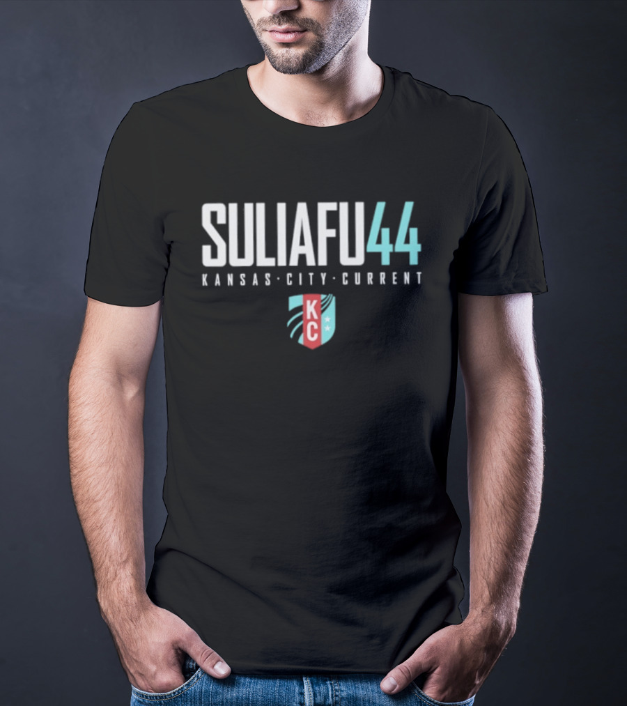 SULIAFU 44 Kansas City Current KC Logo NWSL T-Shirt