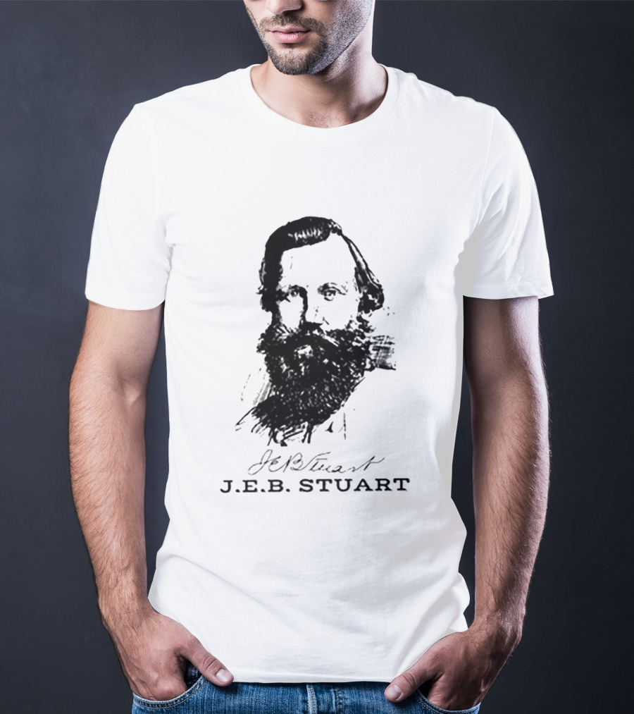 General J.E.B. Stuart Portrait Signature T-Shirt