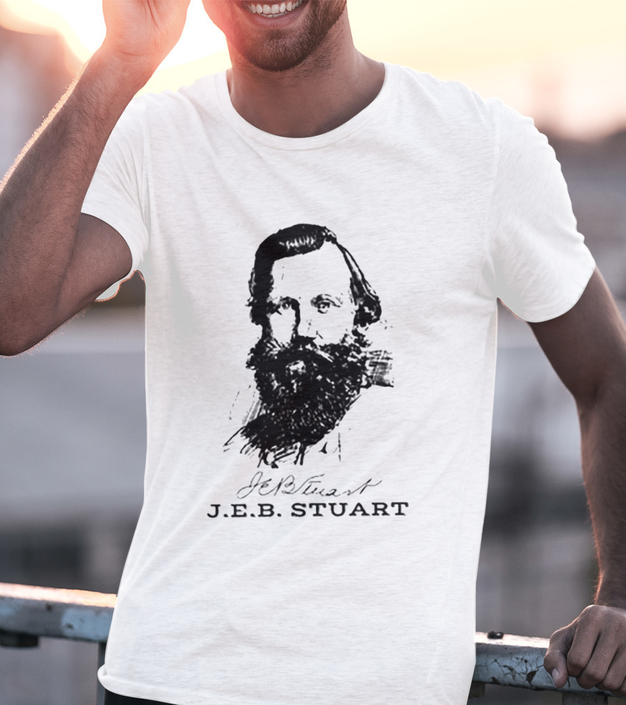 General J.E.B. Stuart Portrait Signature T-Shirt
