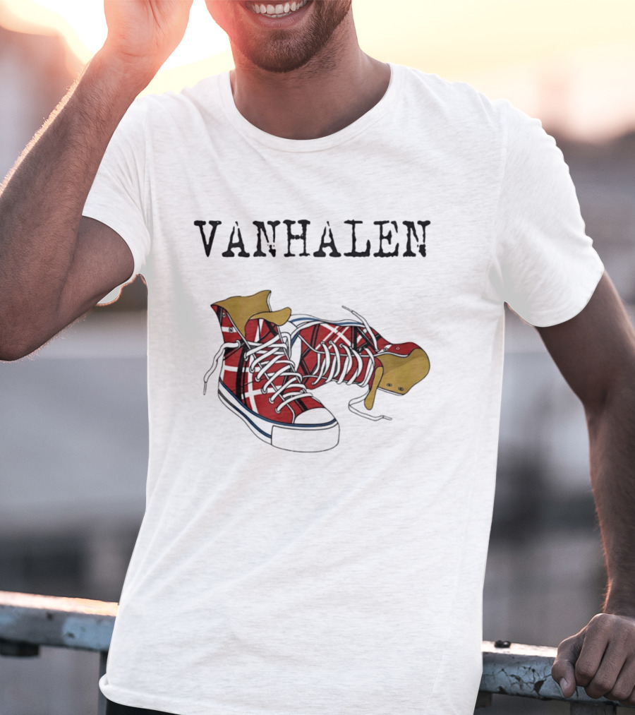 Van Halen Right Here Right Now Tour Red Sneakers T-Shirt