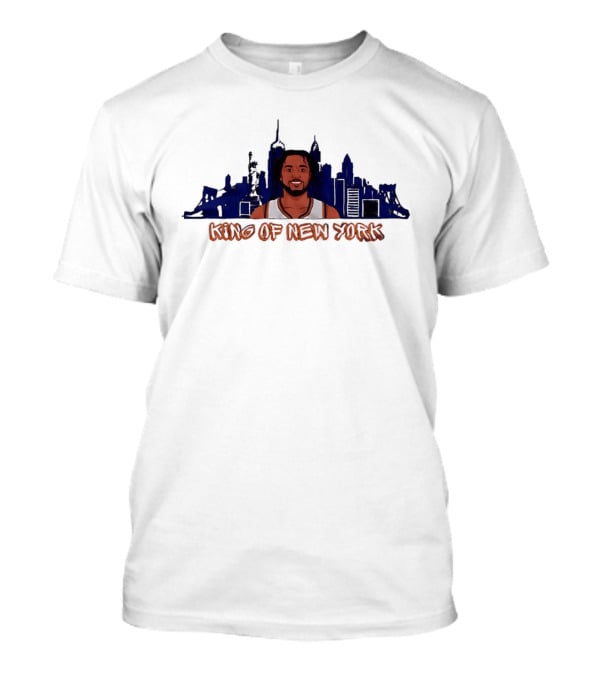 Jalen Brunson King Of New York Knicks Skyline NBA T-Shirt