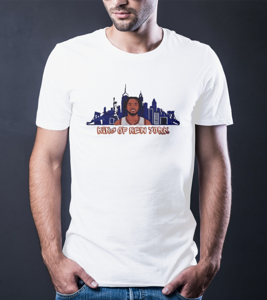 Jalen Brunson King Of New York Knicks Skyline NBA T-Shirt