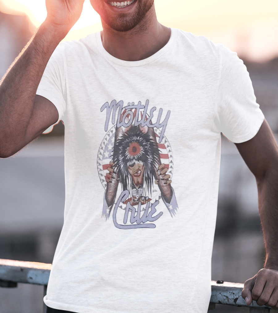 Mötley Crüe Tyler America 1989 Copyright Inc Vintage Style Rock Band Tour T-Shirt