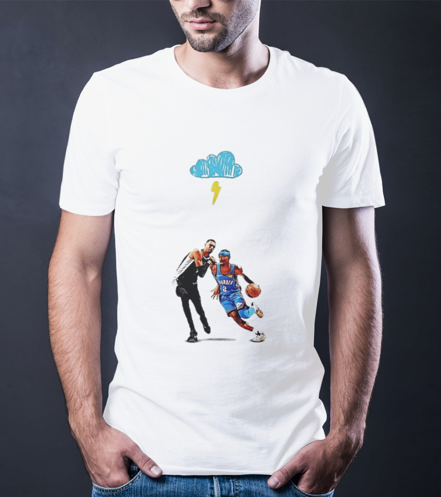 Shai Gilgeous Alexander Oklahoma City Thunder Keldon Johnson San Antonio Spurs Basketball Matchup T-Shirt