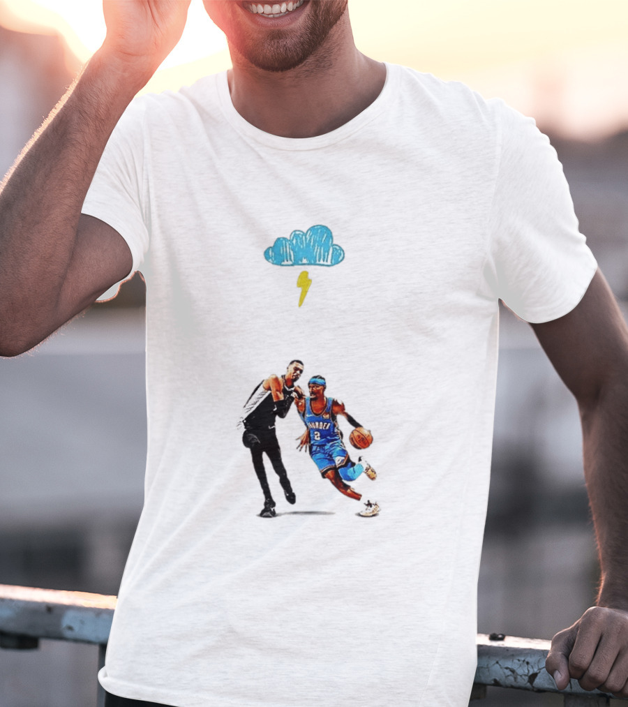 Shai Gilgeous Alexander Oklahoma City Thunder Keldon Johnson San Antonio Spurs Basketball Matchup T-Shirt