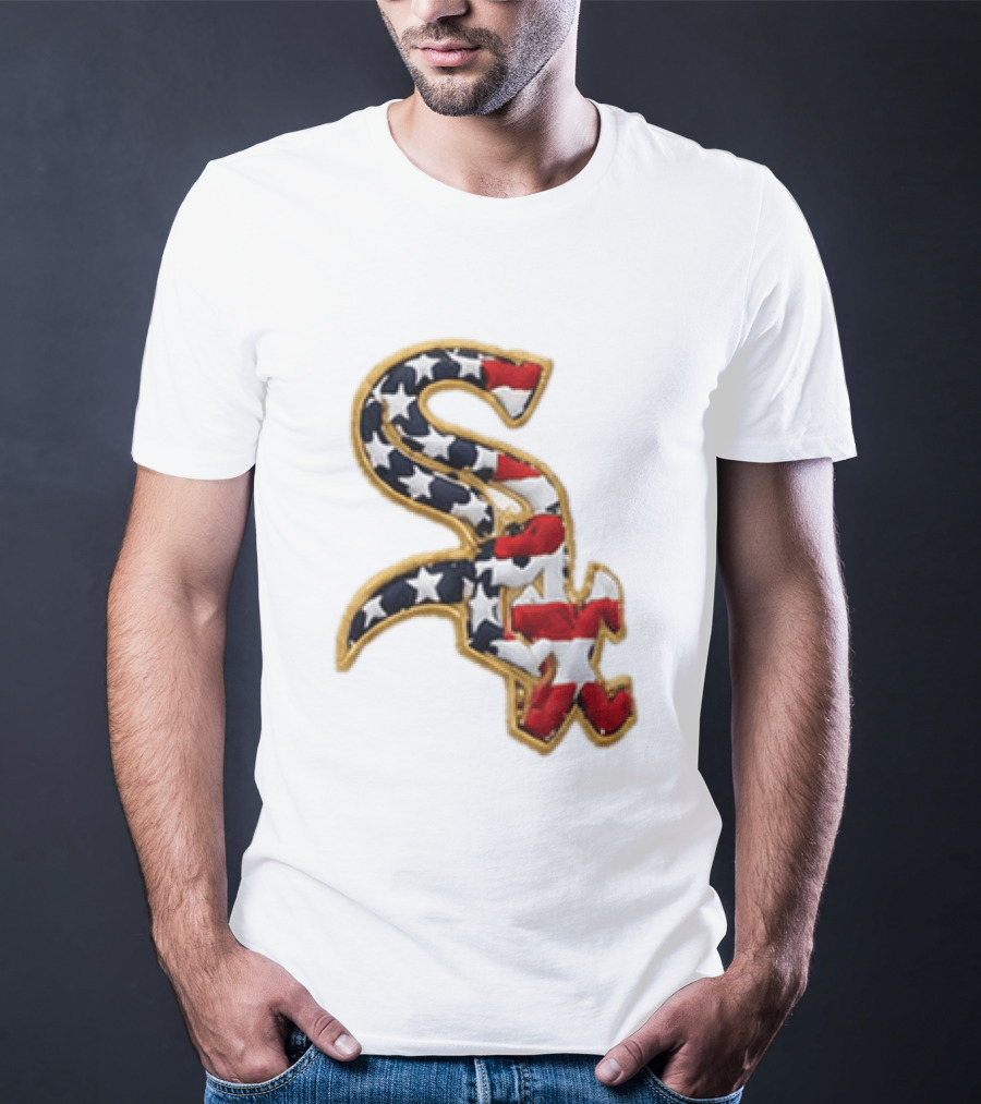 America 250th Anniversary White Sox Hat Patriotic Stars And Stripes T-Shirt