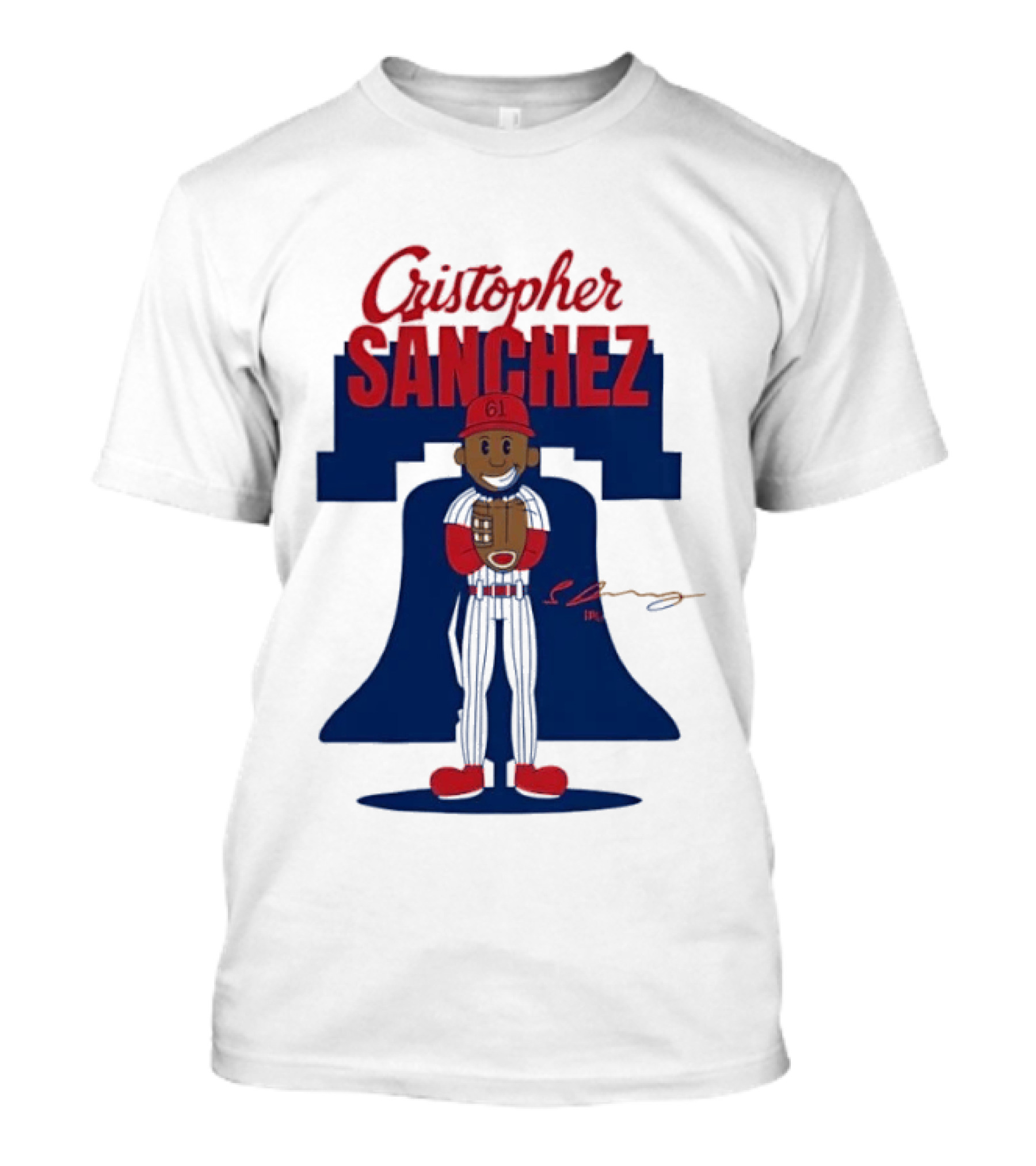 Cristopher Sanchez Philadelphia Phillies MLB Player Number 61 T-Shirt