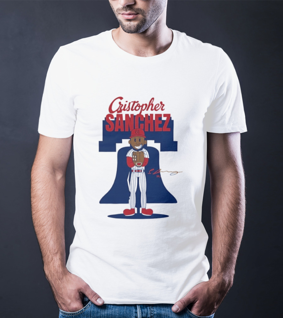 Cristopher Sanchez Philadelphia Phillies MLB Player Number 61 T-Shirt