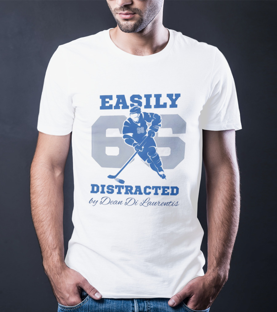 Easily Distracted 66 By Dean Di Laurentis Hockey Romance T-Shirt