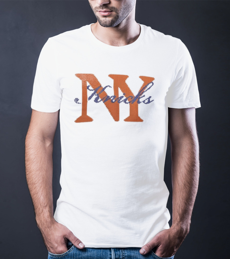 New York Knicks Iconic Orange Blue Team Spirit T-Shirt