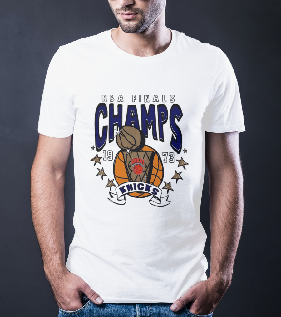 New York Knicks NBA Finals Champs 1973 Basketball Victory T-Shirt