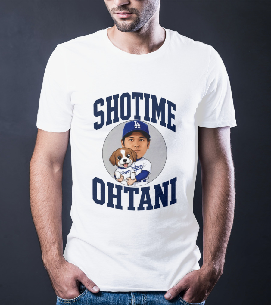 ShoTime Ohtani Los Angeles Dodgers Player With Dog T-Shirt