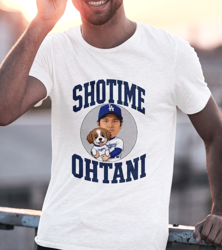 ShoTime Ohtani Los Angeles Dodgers Player With Dog T-Shirt