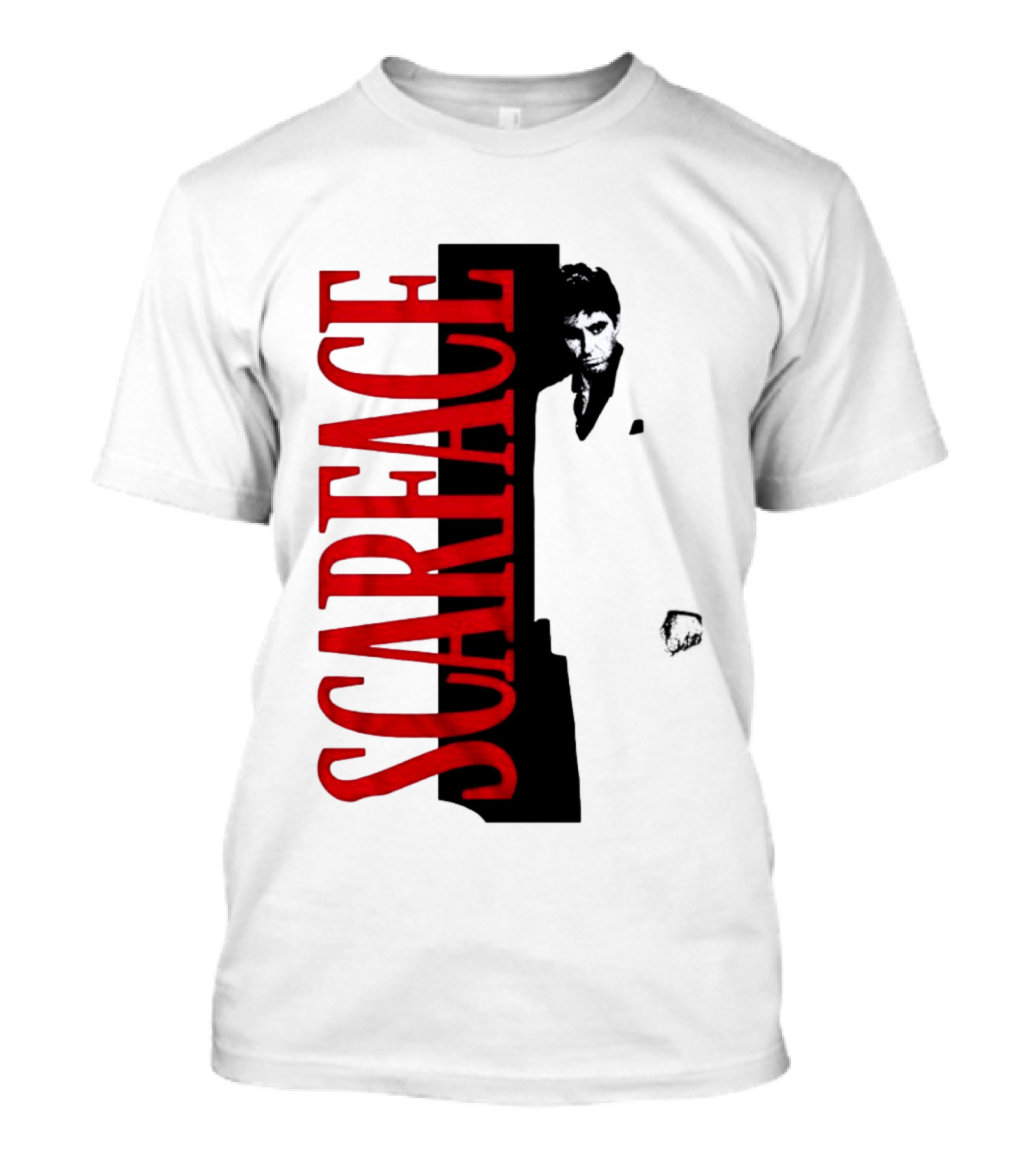 Tony Montana Scarface Movie Iconic Red Black T-Shirt