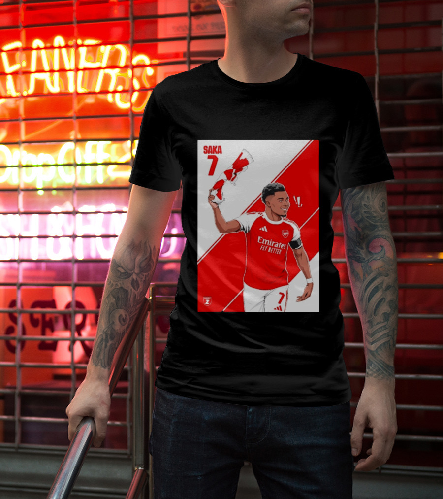 Arsenal F.C. Bukayo Saka 7 Starboy Emirates Fly Better T-Shirt
