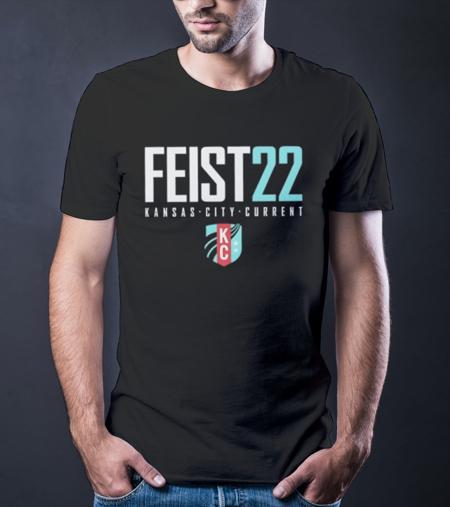 Feist 22 Kansas City Current KC Crest NWSL T-Shirt