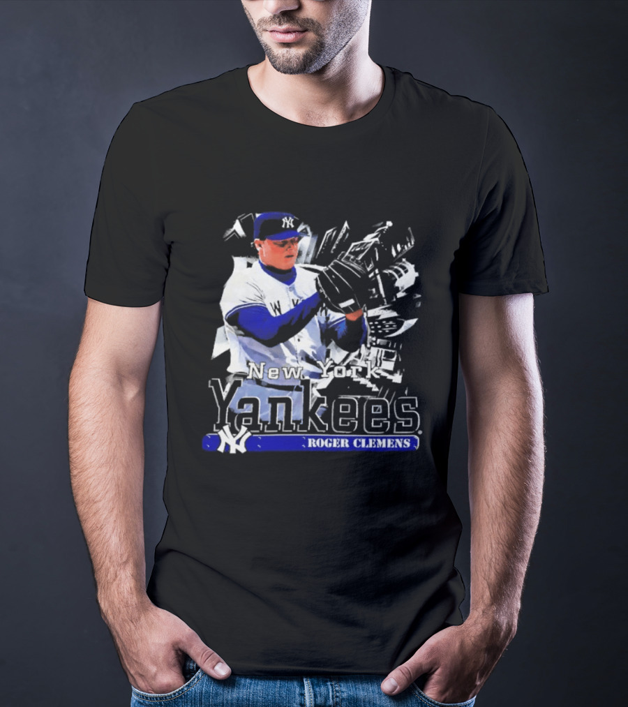 Yankees Roger Clemens Pitcher Artwork Classic Baseball T-Shirt