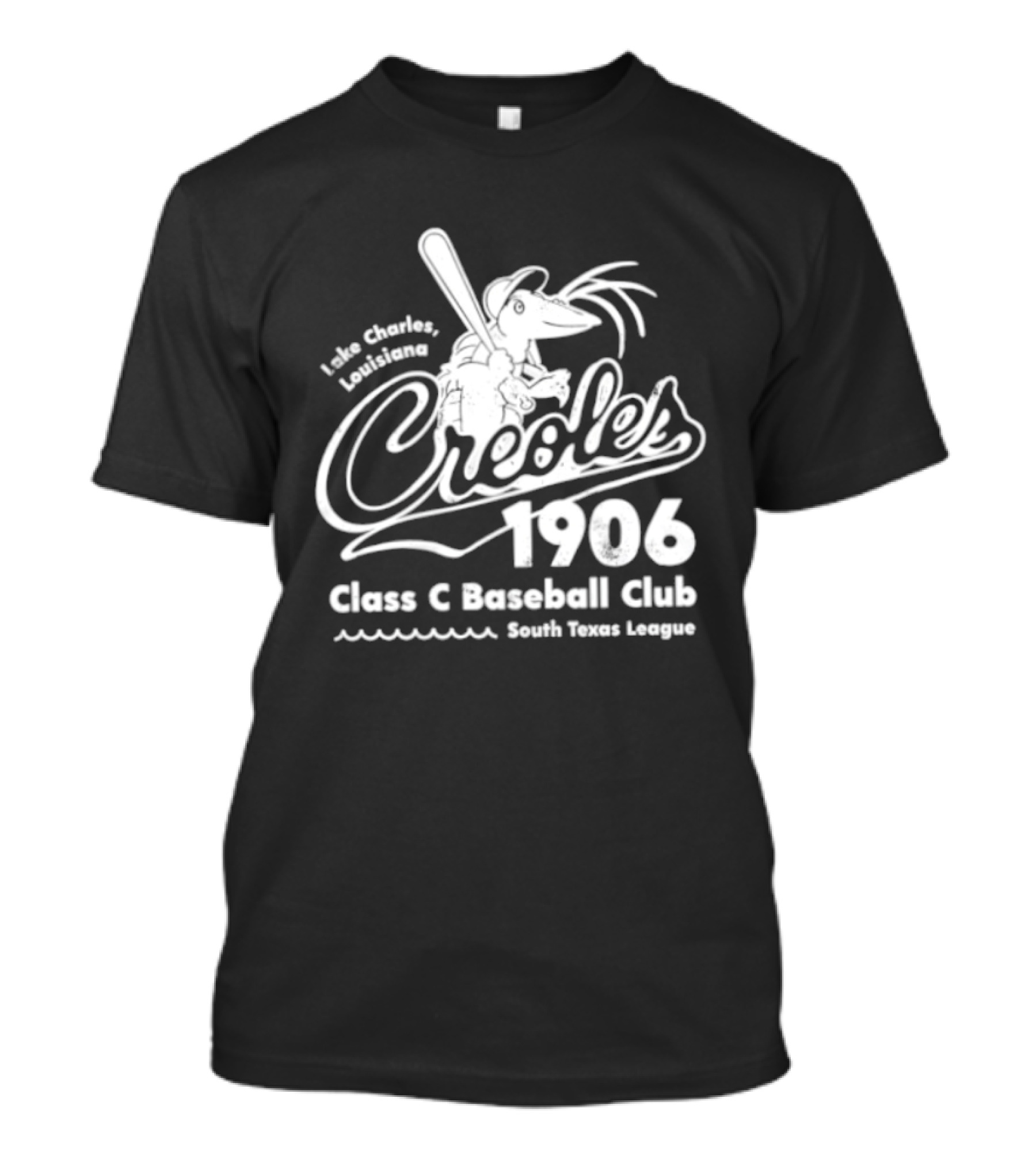 Creoles Lake Charles Louisiana 1906 Class C Baseball Club South Texas League T-Shirt