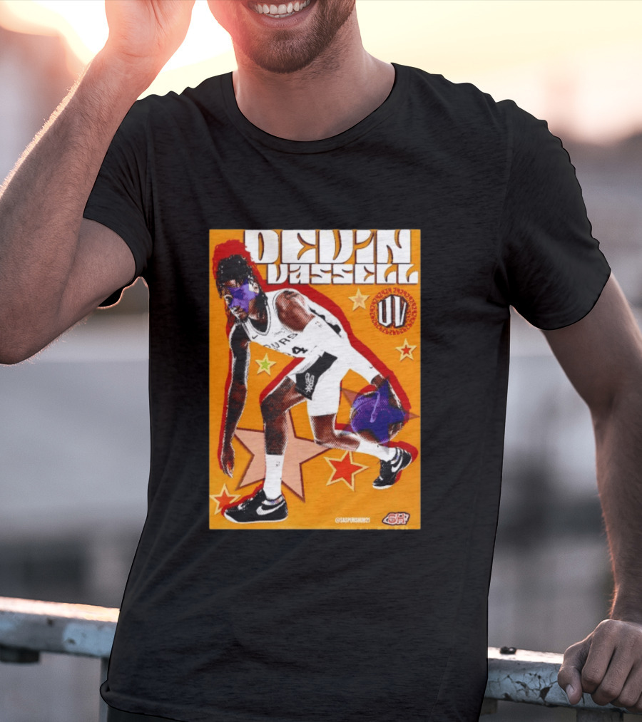 Devin Vassell San Antonio Spurs Basketball Star Orange T-Shirt