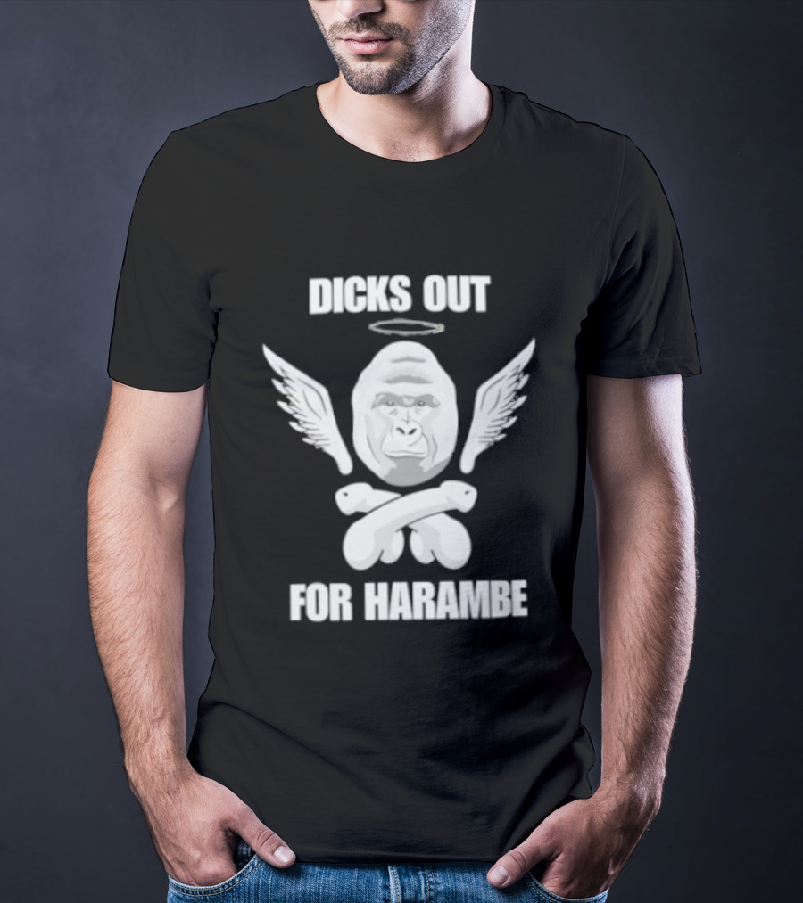 Dicks Out For Harambe Angel Wings Anniversary T-Shirt