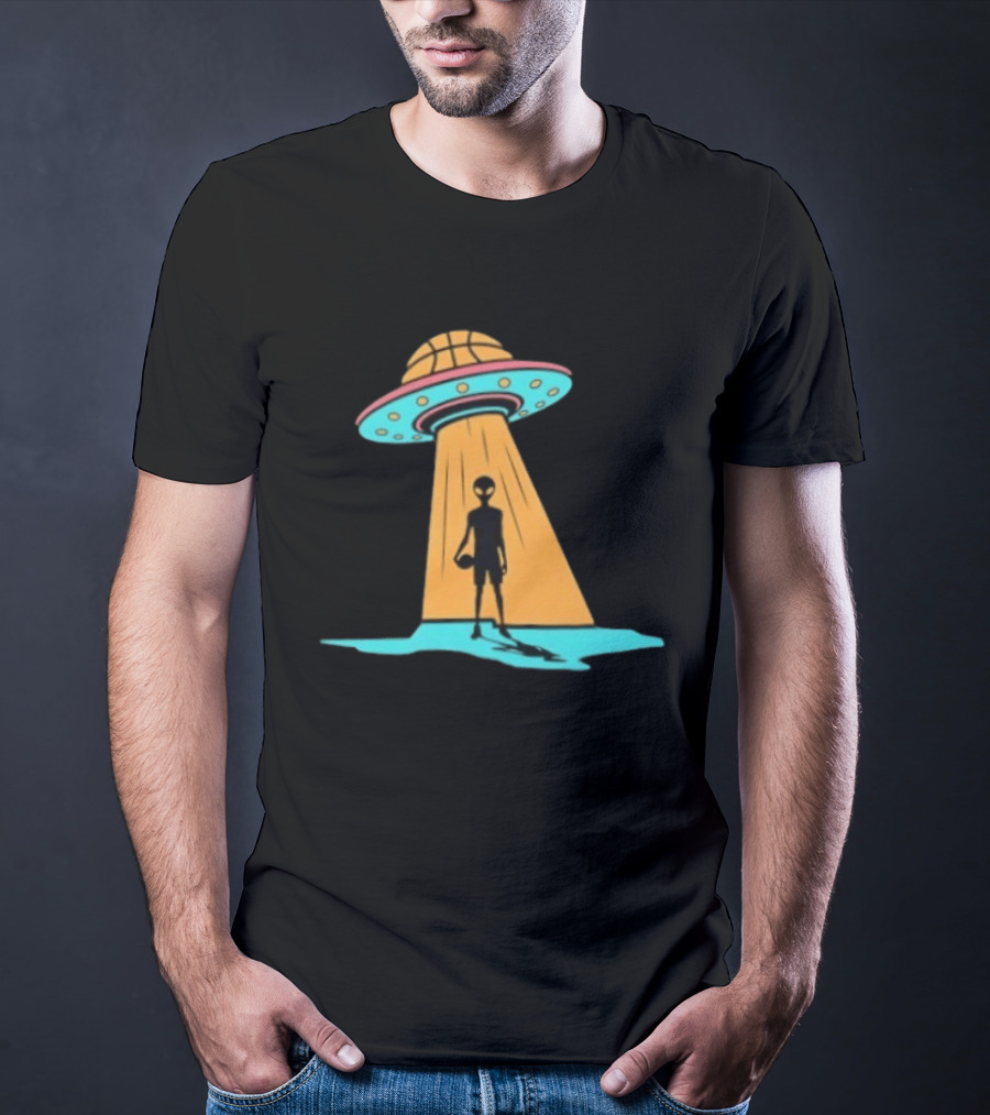 San Antonio Spurs Fiesta Alien Basketball UFO Landing T-Shirt