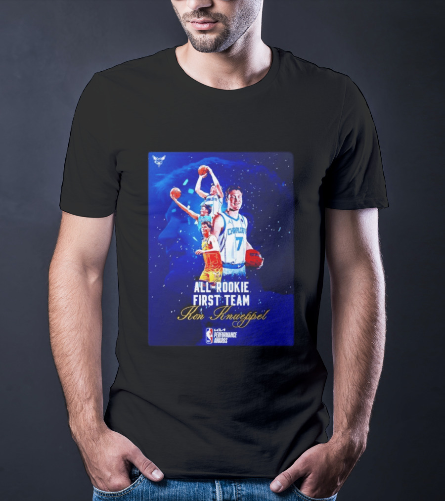 Kon Knueppel Charlotte Hornets All Rookie First Team NBA Performance Awards T-Shirt