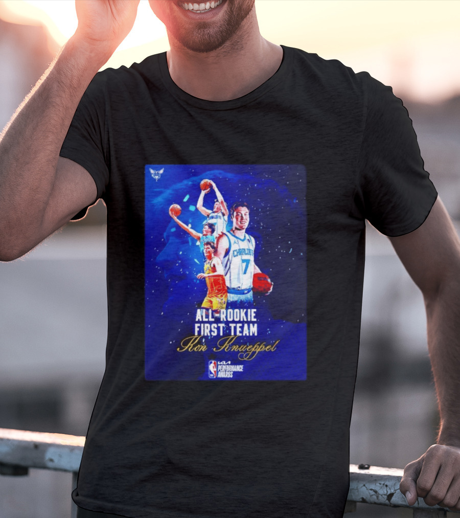 Kon Knueppel Charlotte Hornets All Rookie First Team NBA Performance Awards T-Shirt