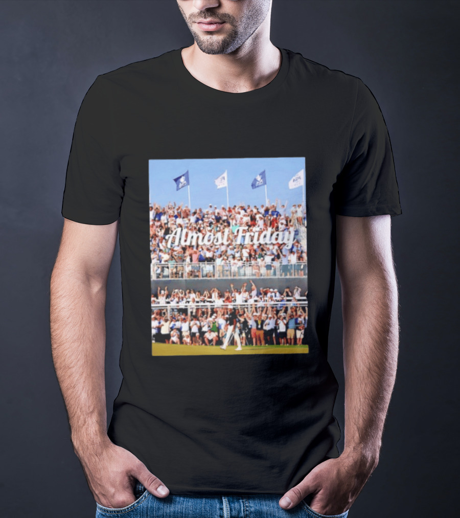 Almost Friday Aaron Rai Sinks 68 Foot Birdie Putt Crowd Celebration T-Shirt