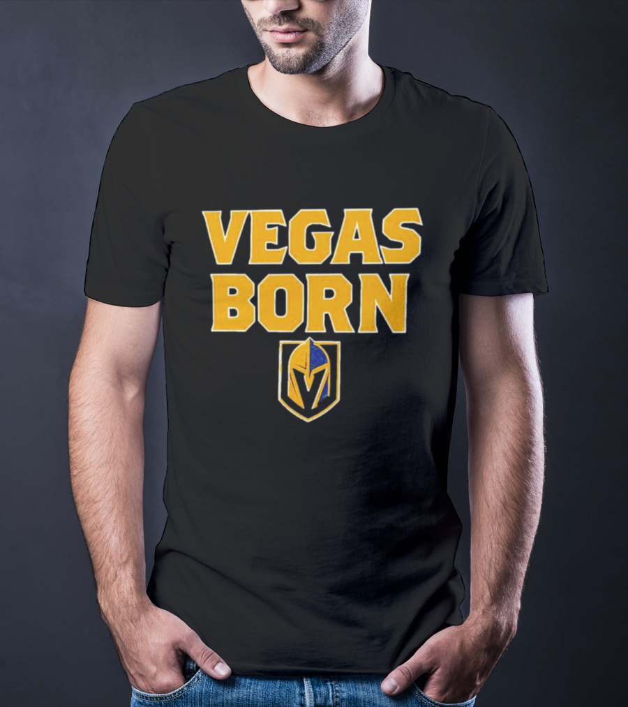 VEGAS BORN Logo Icon Golden Knights T-Shirt