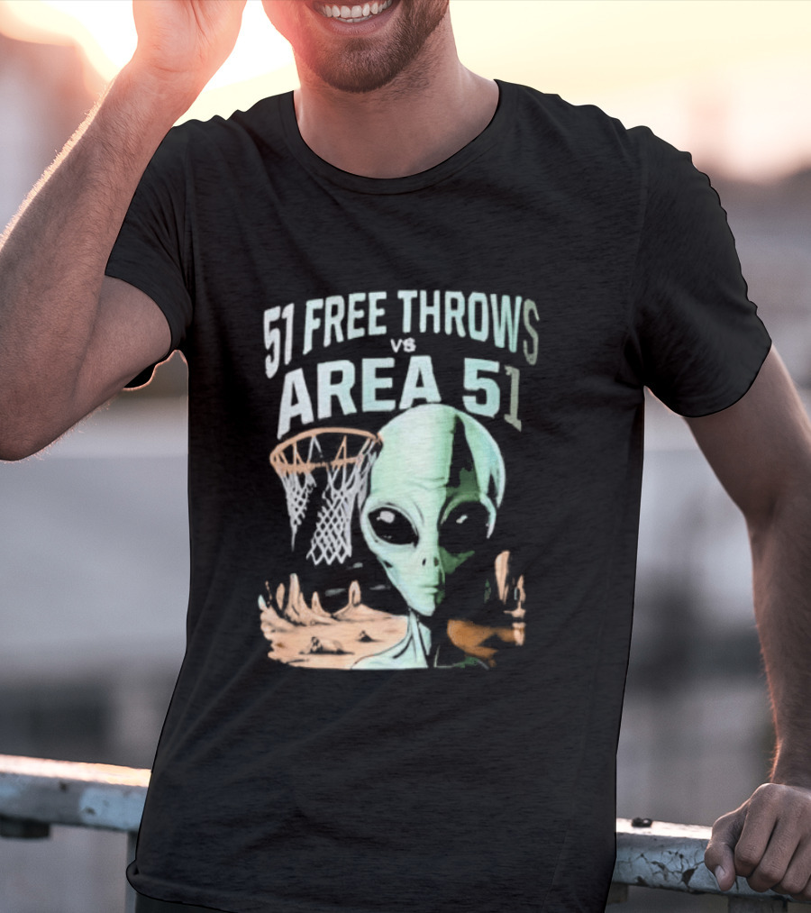 Victor Wembanyama 51 Free Throws Vs Area 51 Alien Basketball T-Shirt