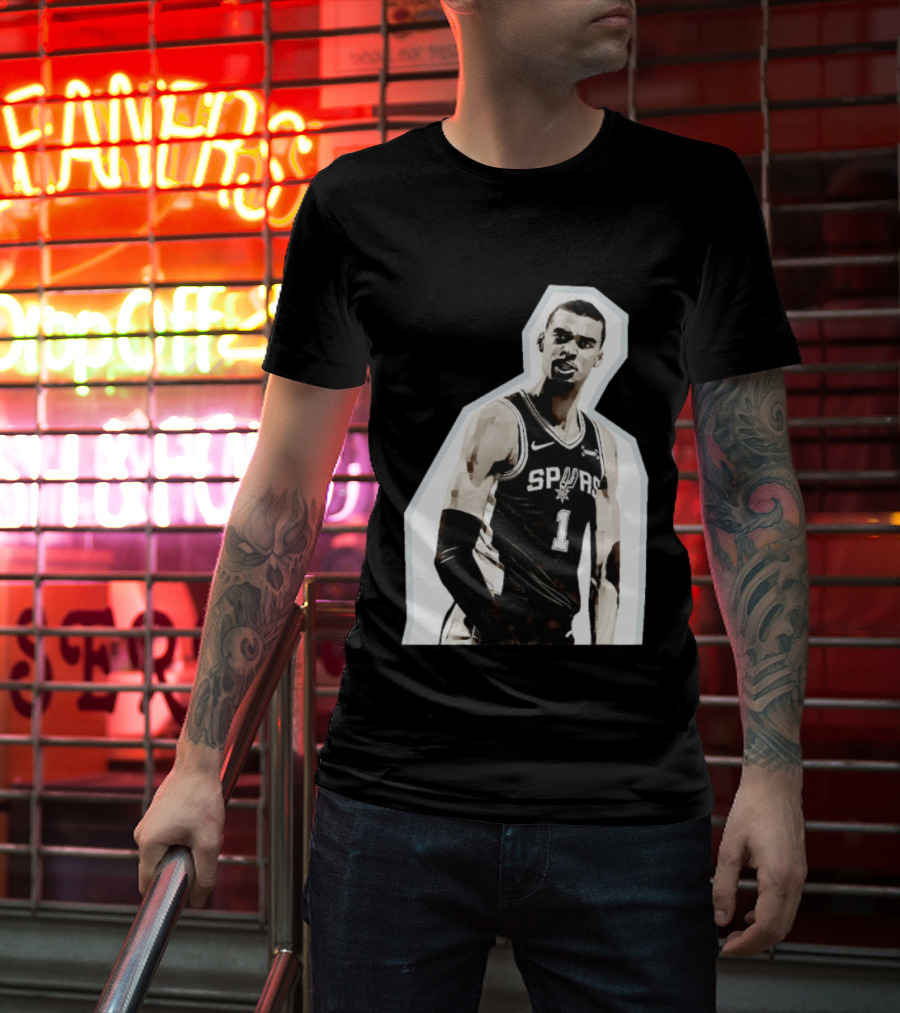 Victor Wembanyama Spurs Number 1 Basketball Jersey T-Shirt