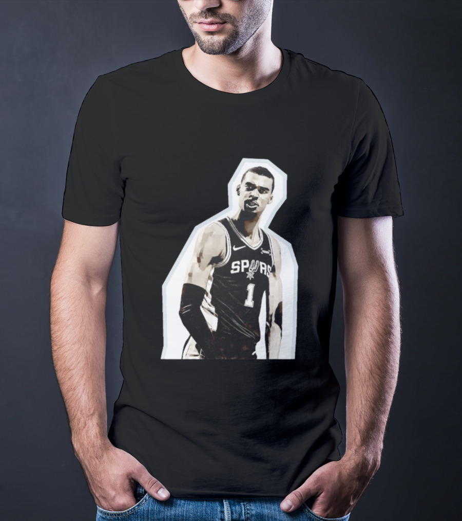 Victor Wembanyama Spurs Number 1 Basketball Jersey T-Shirt