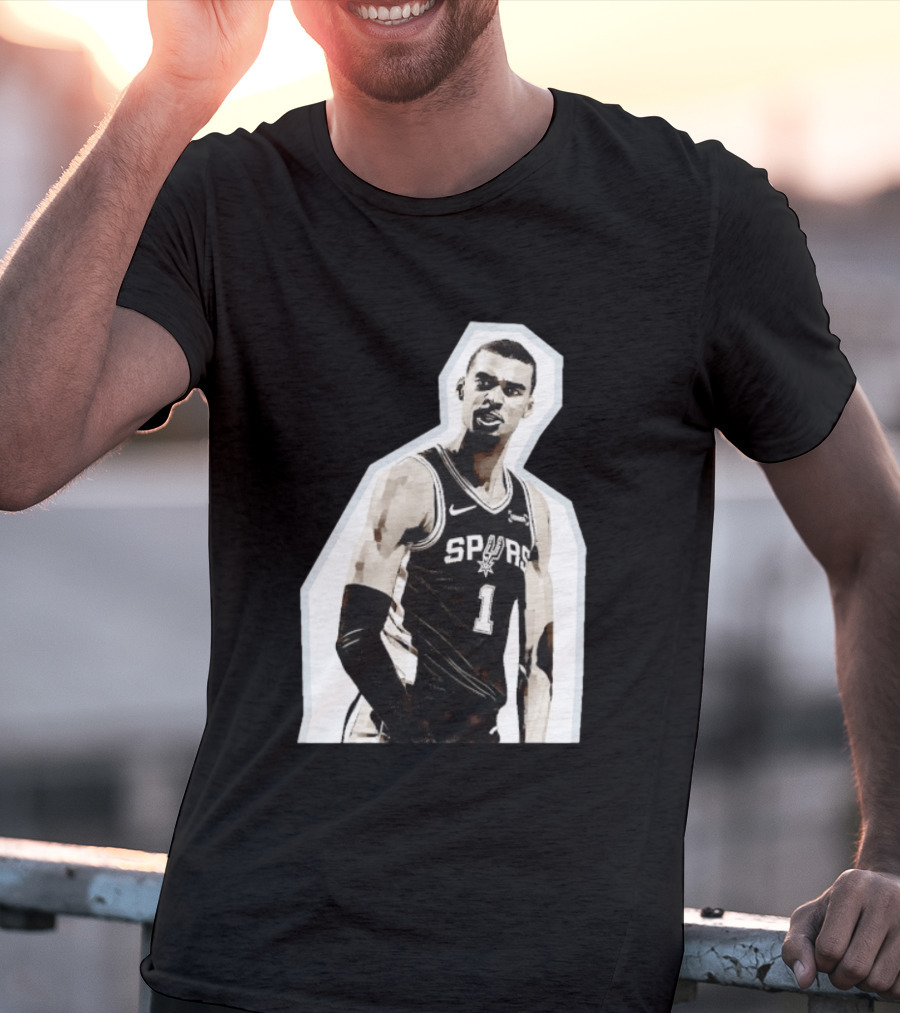 Victor Wembanyama Spurs Number 1 Basketball Jersey T-Shirt