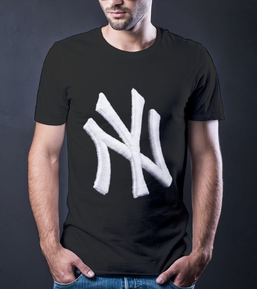 Yankees Inflated Stitch Logo Hat T-Shirt