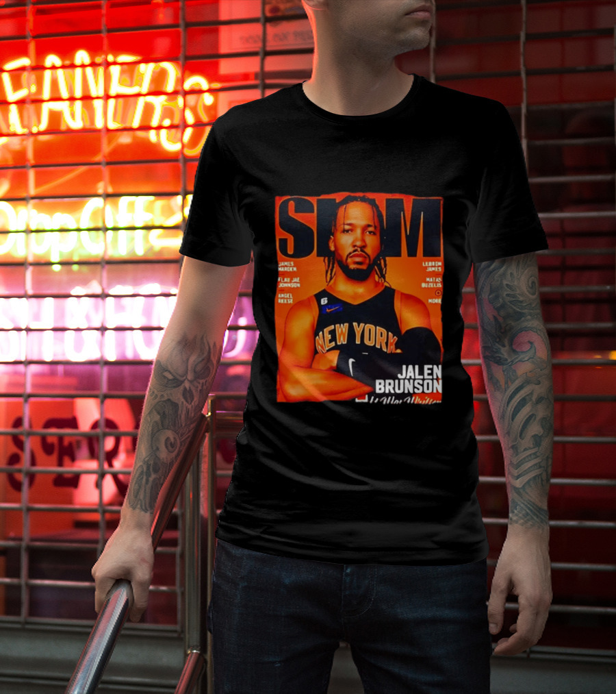 Slam Magazine New York Jalen Brunson Basketball T-Shirt