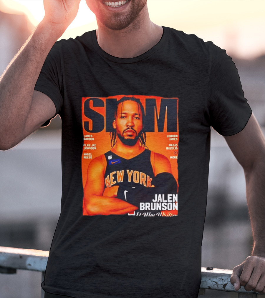 Slam Magazine New York Jalen Brunson Basketball T-Shirt