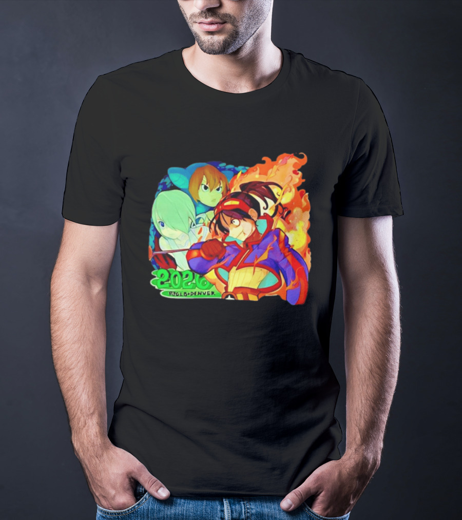 Snake Dragon 2020 Anime Group Denver Flaming Warrior T-Shirt
