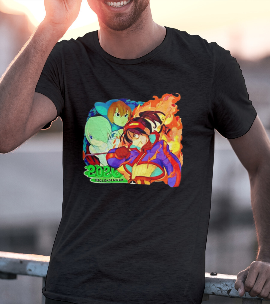 Snake Dragon 2020 Anime Group Denver Flaming Warrior T-Shirt